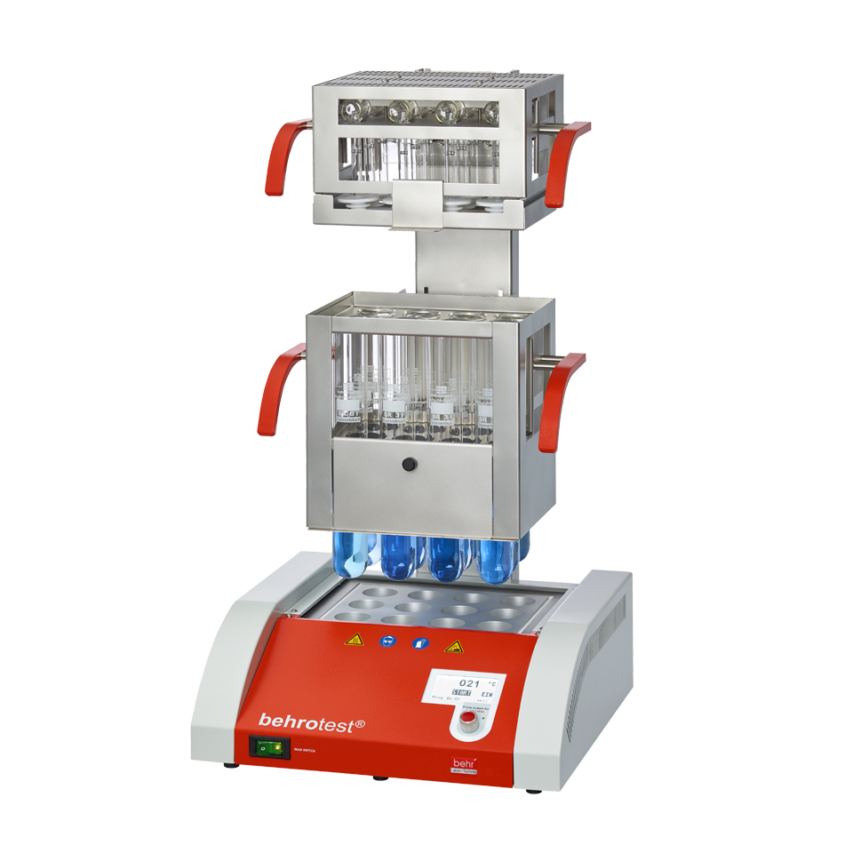 K12L Kjeldahl block digestion systems with fully automatic lift