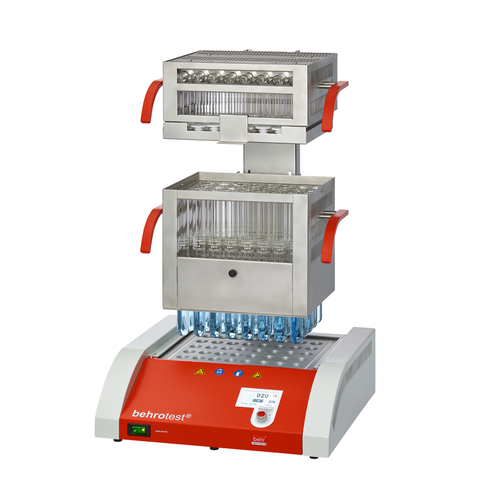 K40L Kjeldahl block digestion systems with fully automatic lift
