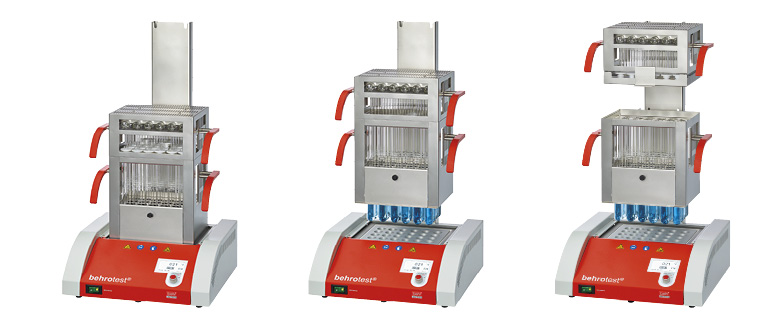 Kjeldahl block digestion systems with fully automatic lift Kjeldahl block digestion systems with fully automatic lift