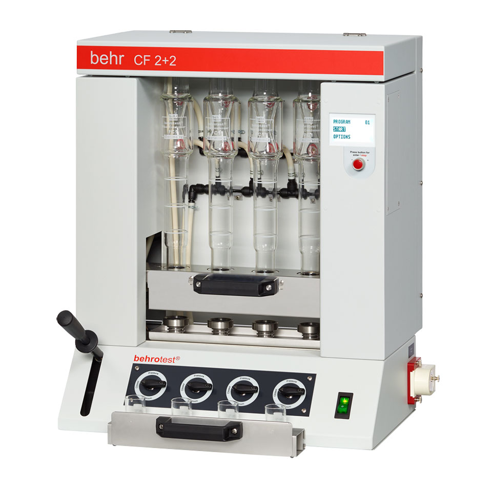 behrotest® CF 2+2 Semi-automatic Crude Fibre Extraction Unit behrotest® CF 2+2 Semi-automatic Crude Fibre Extraction Unit